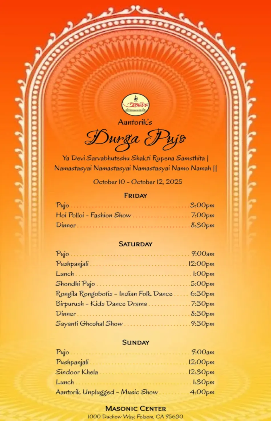 Program Schedule